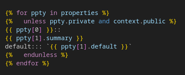 liquid forloop asciidoc